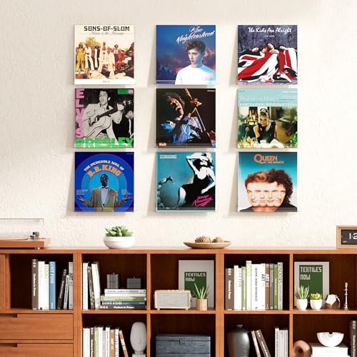 upsimples 6 Pcs 12" Clear Acrylic Shelves, Small Shelf for Wall Display
