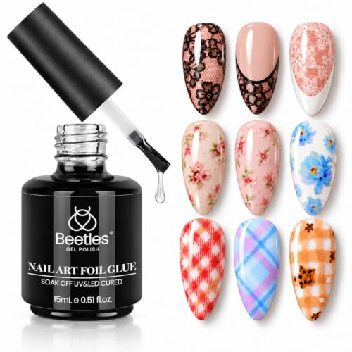Beetles Nail Foil Glue Transfer Gel for Nails 1PCS 15ML - color: B-Clear-1