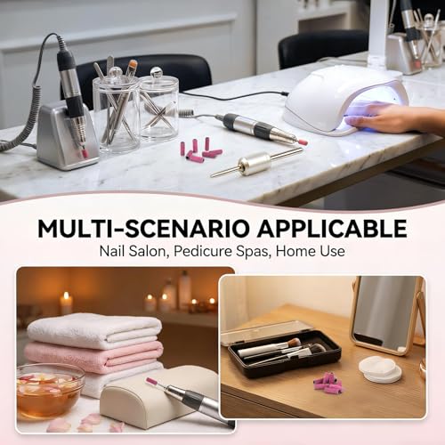 Sanding Bands for Nail Drill - #120, #180, #240 Grit Fine 3.1mm Mini Nail Files with 1pcs 3/32 Drill Bit for Cuticle, Acrylic Gel, Pedicure, Manicure Art Supplies Essentials for Nail Tech - size: 3.1mm