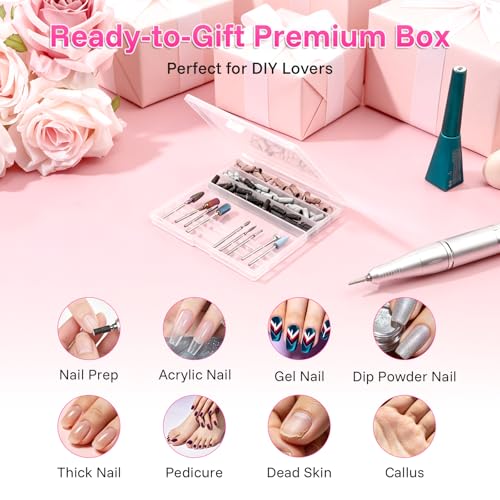 BQAN Complete Nail Drill Bits Set Carbide & Diamond & Mini Sanding Bands - color: Colorful-10pcs