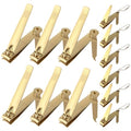12 Pieces Nail Clippers Stainless Steel Set, Gold - color: Gold