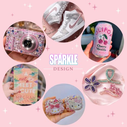 99000Pcs Resin Jelly Rhinestones Bedazzling Kit with 11 Boxes