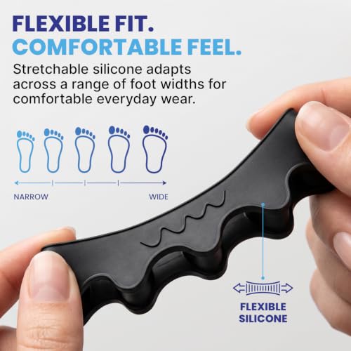Spacer Mobility Toe Spacer, 5-Loop Silicone Toe Separators for Men & Women - size: 5-Loop
