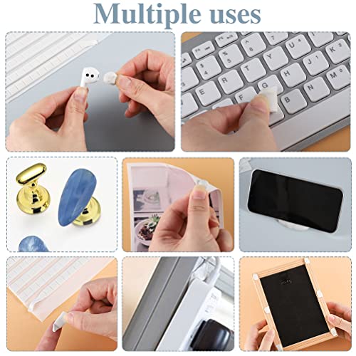SUMAJU 408 Pcs Adhesive Sticky Tack Putty, Removable Putty Mounting Putty Reusable Wall Safe Tack Putty for Wall Hanging Pictures Poster Museum, Cleaning, Nail (White) - color: 408pcs,White