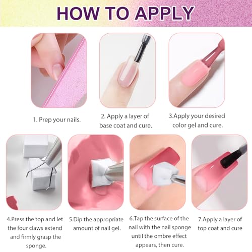 Gradient Painting Gel, 9 Colors Ombre Gel Nail Polish Oil - color: Artistic Inspiration