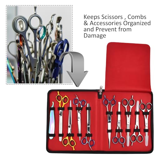 Case Holds 10 Grooming or Beauty Shears (Black) - color: Black