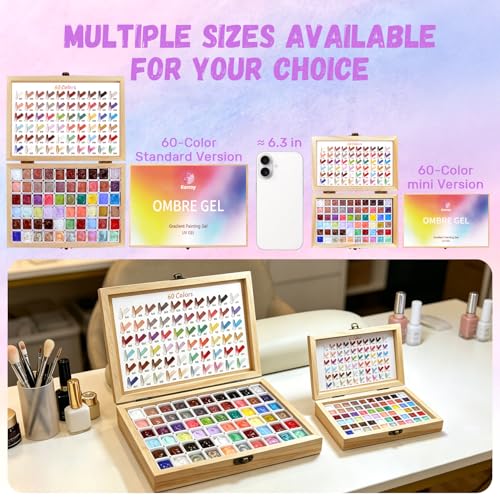 Sponges Pat Gel Ombre Nails, mini 60Colors Patting Paint Nail Art Ombre Gel - size: 60 Colors mini