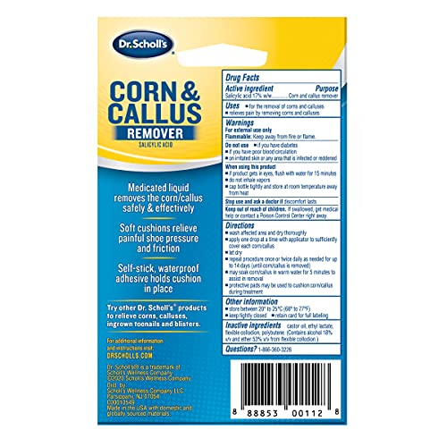 Dr. Scholl's Liquid Corn Remover & Callus Remover, Pain Relief, 0.33 oz