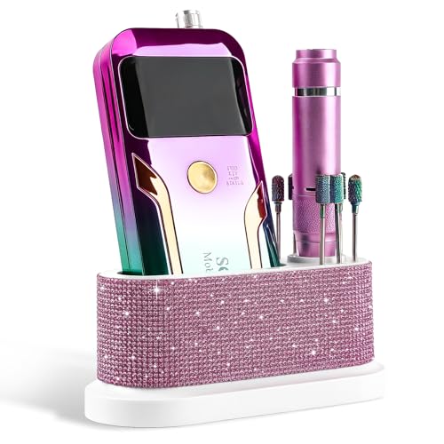 ANGNYA Nail Drill Machine Holder Efile Stand and Organizer Storage Box Case - color: Pink