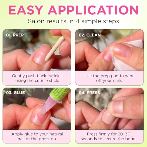 PaintLab Black White Polka Dot Press On Nails, Medium Almond 30pc Nail Tips - color: Polka Dot Couture