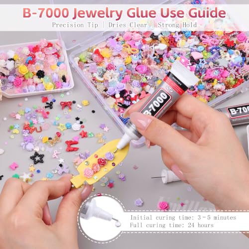 2000Pcs Junk 3D Nail Charms Bulk Y2k Cute Nail Gems for Nails Design Kit - color: Multicolor
