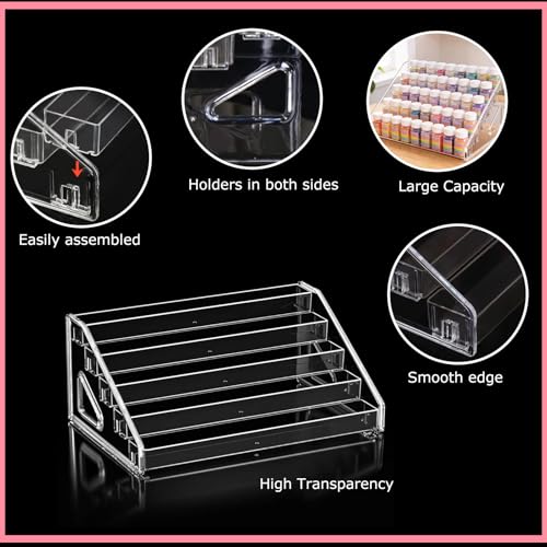 5-Tier Display Stand Rack, 2 Pack Nail Polish Organizer - style: 5 Tiers