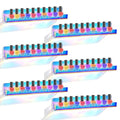 15" Nail Polish Wall Rack 6 Pack, Wall Mounted Organizer Holds 66+ Bottles - color: Iridescent