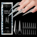 140 Pcs Stiletto Claw Nail Tips Forms Poly Gel Extension Eagle Claw - color: Styl 1