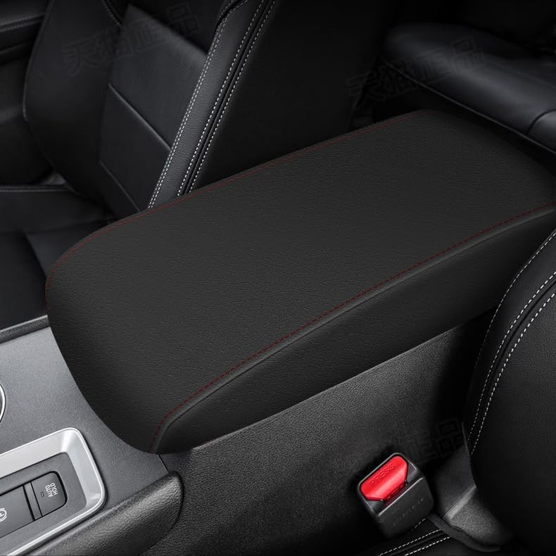 AOMSAZTO Armrest Console Covers for 2013-2018 Nissan Altima Red Stiches - color: Black with Red Stiches, size: 2013-2018