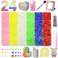 24Grid Multicolor Rhinestones Kit 3-6mm, Flatback Gems for Bedazzling - color: S6
