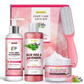 Aloe Lavender Foot Soak Set Salts Foot File Urea Cream Callus Remover
