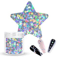 Laza 10g Stars Glitter Confetti Shiny Five-Angle Star False Nail Sequins - color: Holographic Star