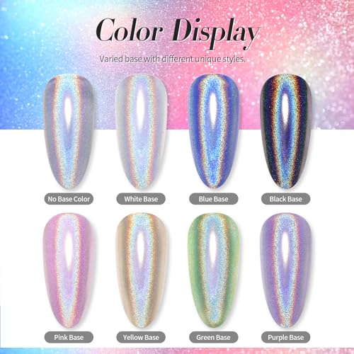 BORN PRETTY Holographic Nail Powder Fine Rainbow Iridescent Effect - color: Color 4