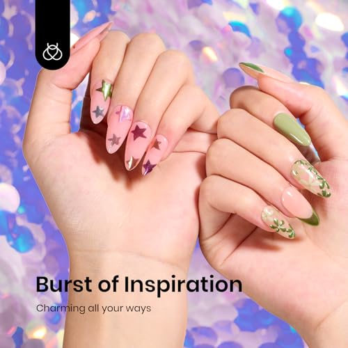 Beetles 8 Colors Chrome Powder for Gel Polish Nails Mirror Effect - color: A - Multicolor Mirror-8