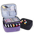 LUXJA Nail Polish Storage Case Holds 20 Bottles, Purple - color: Purple