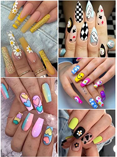 12 Color Nail Art Pens Kalolary Nail Art Marker Point Graffiti Dotting Pen - color: C