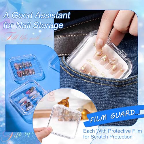 18 Pcs Press on Nail Packaging Case, Nail Packaging for Press Ons - size: 18Pcs
