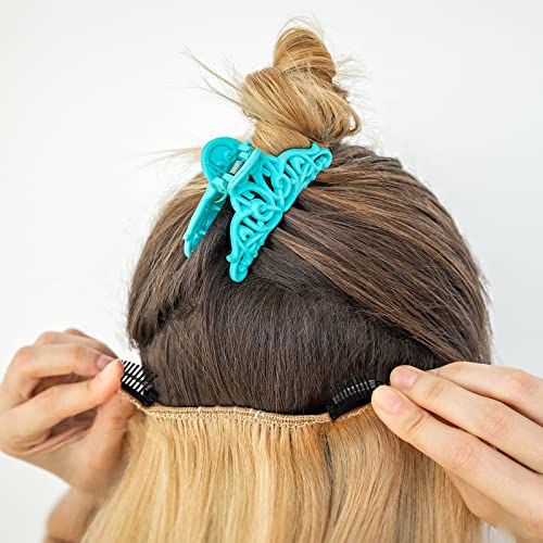 WILLBOND 30 Pcs Wig Clips Hair Extensions, 9-Teeth 32 Mm, Black - color: Black
