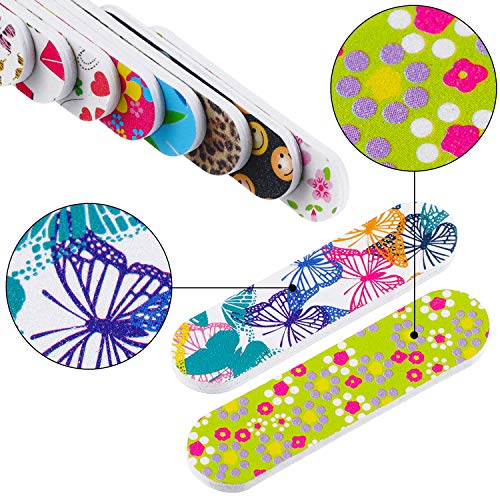 Mudder 150 Pack Mini Nail Files Bulk, Double-Sided Emery Boards for Nails