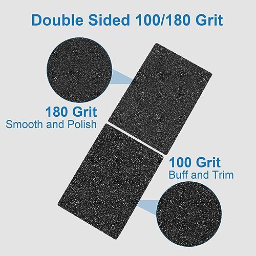 Nail Buffers (50 Pack), mini Buffer Block Nail File for Acrylic Nails and Natural Nails, 100/180 Grit Nail Buffer Block Bulk Buffing Blocks for Nail Buff Professional Manicure File Blocks Set Black - size: 50 Pcs Mini 100/180 Grit Black/White