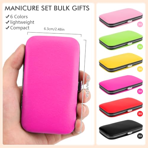 SIKEMAY 24 Pack Manicure Set Christmas Stocking Stuffers Bulk Gifts Family, Colleague, Friend, 8 in 1 Nail Clipper Set for Women Men, Fingernail Clippers Stainless Steel Kits Nail Care Tools Travel - size: 24
