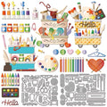 GLOBLELAND Painting Tool Cutting Dies Sewing Tool Metal Die Cuts Office Tools Cutting Embossing Templates for Scrapbooking Crafts Paper Cards Making - style: Painting Tools