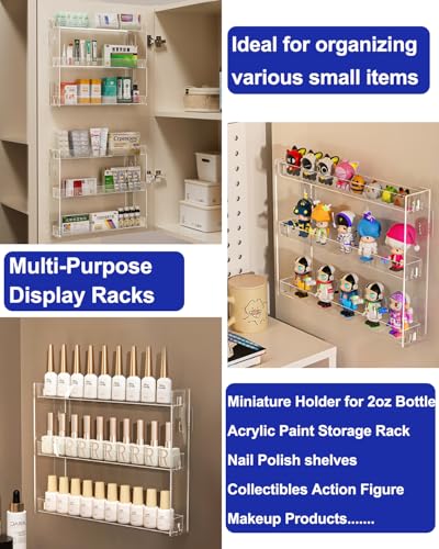 Acrylic paint organizer,Nail polish Rack,Paint Storage Holder Wall-Mount