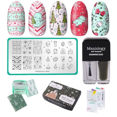 Maniology Frosty Friends Holiday Nail Stamping Starter Kit | Holiday Nails