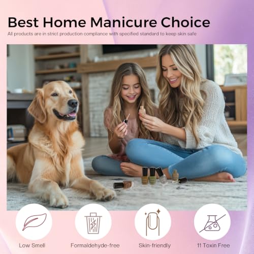 Morovan Nail Polish Set Purple: Brown Pink Fall Winter Fingernail Gift Kit - color: Winter Brown Purple