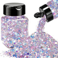 Holographic Chunky Glitter, Opal Aura Cat Eye Flakes for Resin - color: Opal Aura