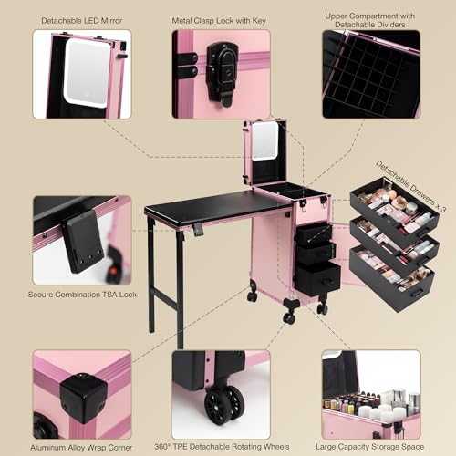 Portable Manicure Nail Table - color: Nailcase-lp
