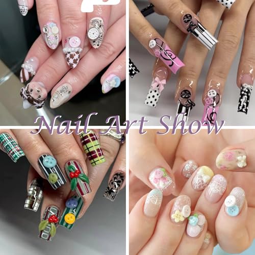 Laza 4pcs Button Silicone Nail Art Molds Multiple Shaped Nail Molds - color: Button