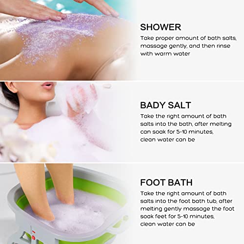 20 Pack Foot Soak Salts kit Epsom Lavender Pedicure Tea Tree Oil