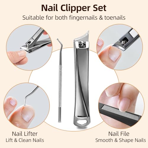 Ingrown Nail Clipper Slanted Curved Blade Toenails Clippers for Thick Nails - size: Small (Black)