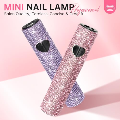 UV Light for Gel Nails, Handheld UV Nail Lamp - color: Purple Diamond
