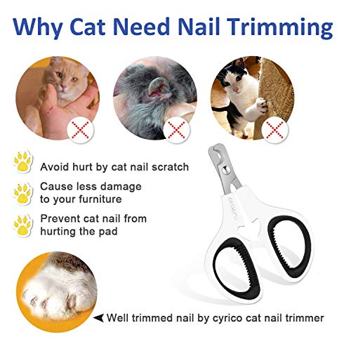 Pet Nail Clippers, Cat & Kitten Claw Nail Clipper Safe Sharp Trimmer - color: Black