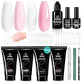 Beetles Poly Nail Extension Gel Kit, 4 Colors Poly Nail Gel - color: 0-Pink Tint Nail Strengthening