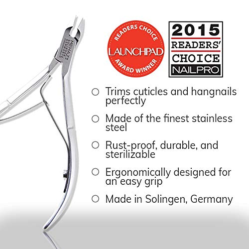 Mehaz Cuticle Nipper 777, 1/2 Jaw, Stainless Steel Cobalt with 4" Handle - size: 4 inch (Pack of 1)