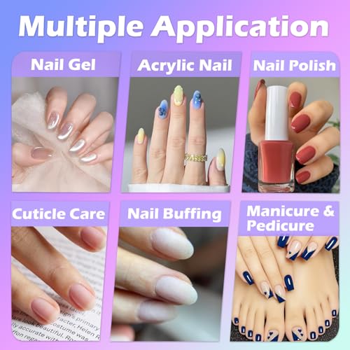 FANTEXY 3/32" Nail Drill Bit Professional Carbide Tungsten Drills Bit,Acrylic Nail Bits,Gel Polish Remover Drills Bits,Nails Drill Tips,Suitable for Manicure Pedicure Cuticle Gel Polishing,Fine-F