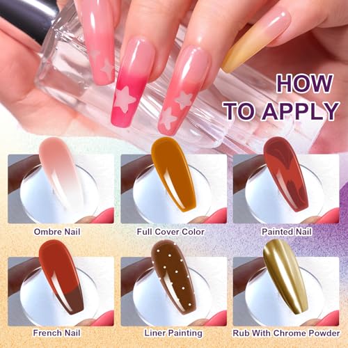 Gradient PaintingNail Gel, 9 Colors Ombre Gel Nail Polish - color: Ancient City