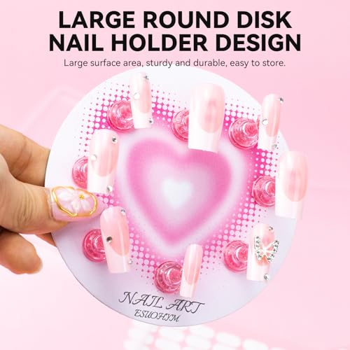 Nail Stands for Press On Nails Painting Display Practice - color: Pink, size: Medium
