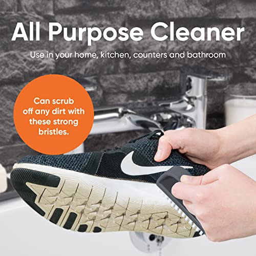 Superio Stiff Nail Brush for Cleaning Fingernails Small Scrub Brush with Handle, Cleaning Brushes for Hands, Toes, and Nails (Black, 3 Pack) - color: 3 Pack