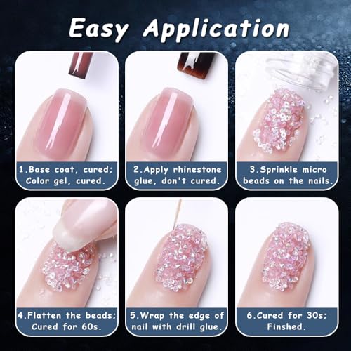 Tiny Nail Rhinestones 1.5mm Clear AB Mini Pixie Crystals Gems - color: Clear AB Mini