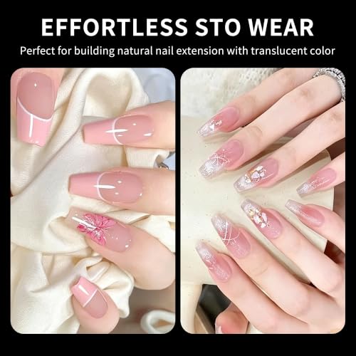 Square Nail Tips 288 Pcs 12 Sizes, Pre-Etched Soft Gel Full Cover Nail Stickers, Transparent Press on Fake Nails for Home DIY, Nail Salons, Nail Art & Extension, Long Lasting Clear False Nails - size: Square